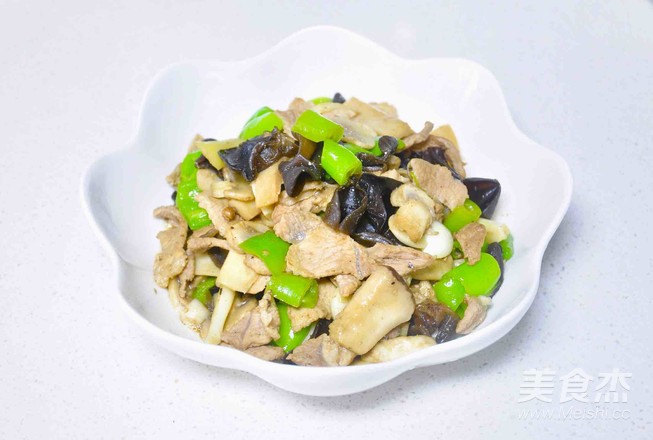 青椒蘑菇炒肉片