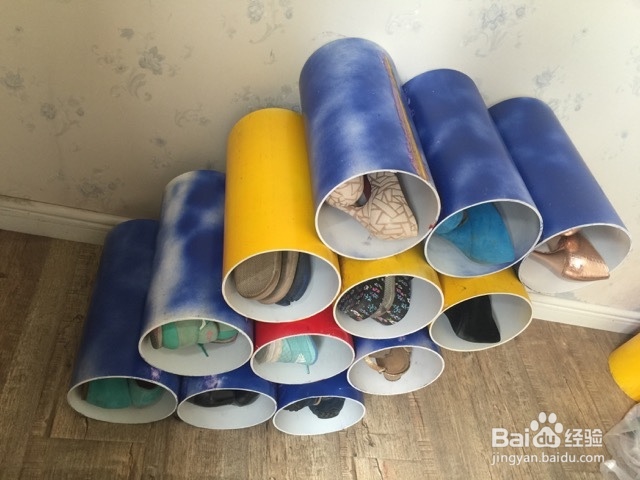 新家新气象,成本100元的彩色鞋架,内有视频