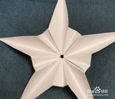 儿童手工折纸：五角星花