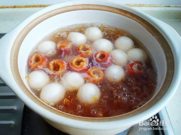 山楂桃胶汤圆汤的做法