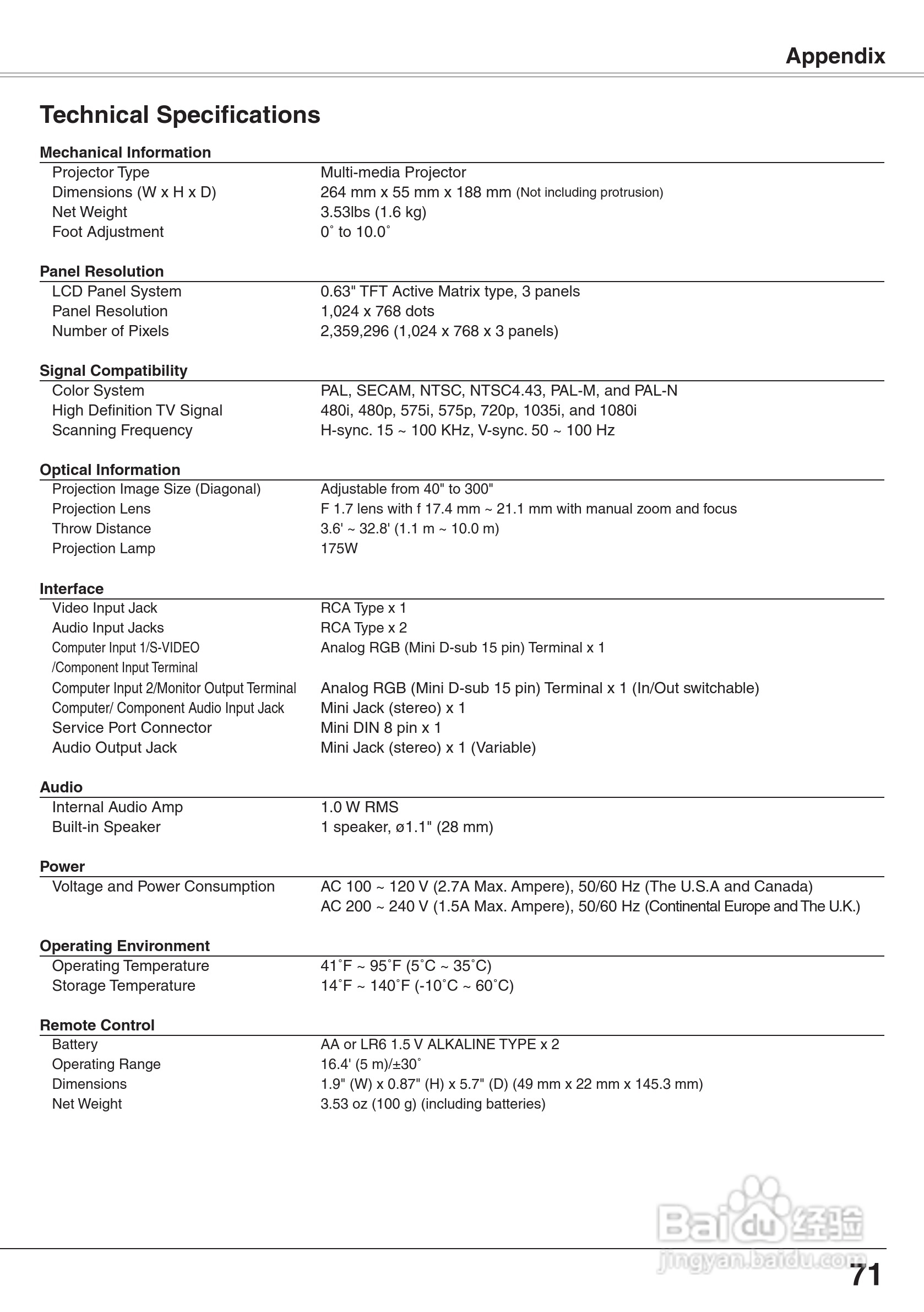 三洋 PLC-XW65K投影机说明书:[8]