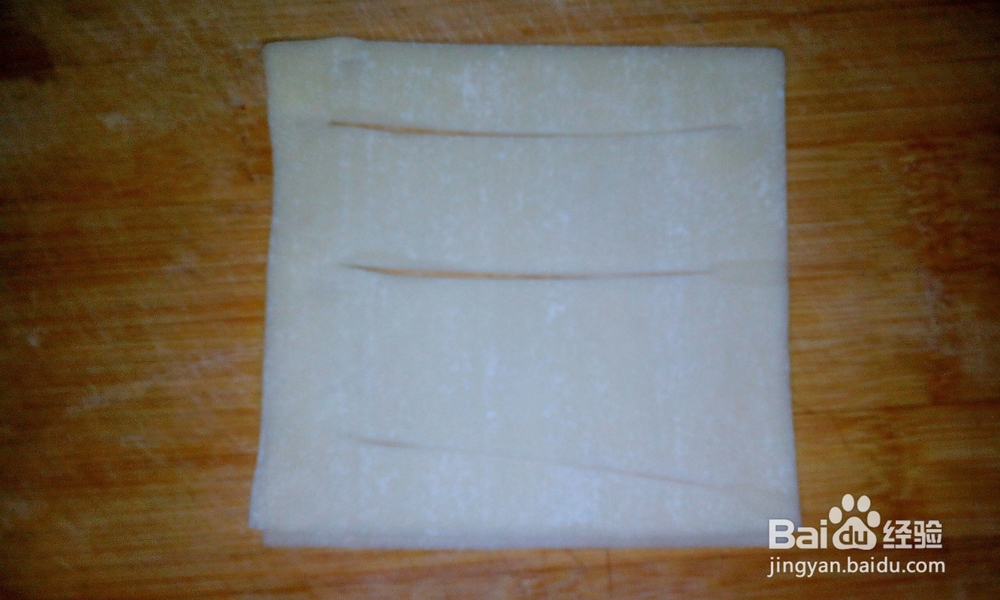 馄饨皮排叉的制作方法
