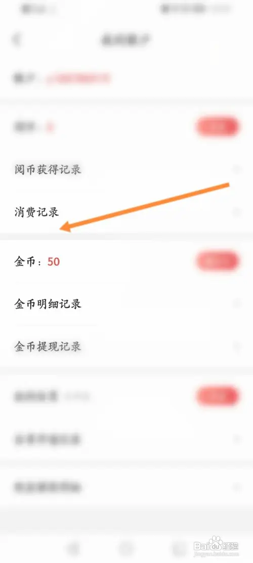阅友免费小说怎样查看到消费记录?