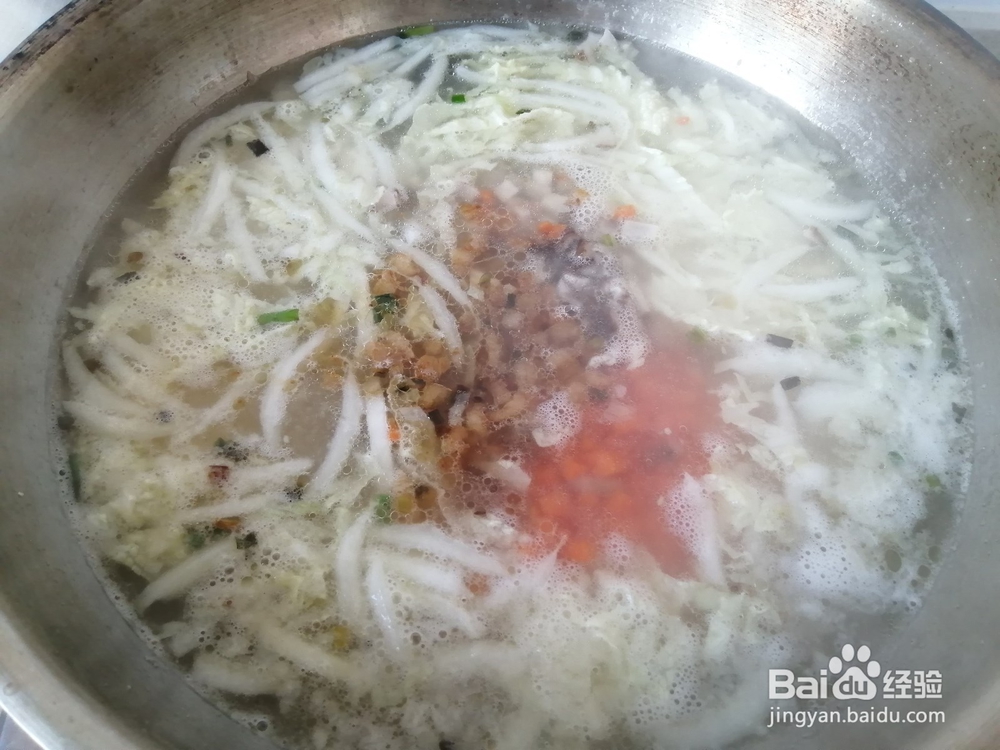 八宝面疙瘩汤的制作方法