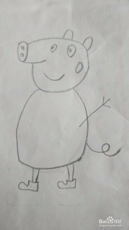 简笔画之小猪佩奇的简单画法