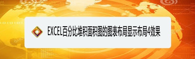 <b>EXCEL百分比堆积面积图的图表布局显示布局4效果</b>