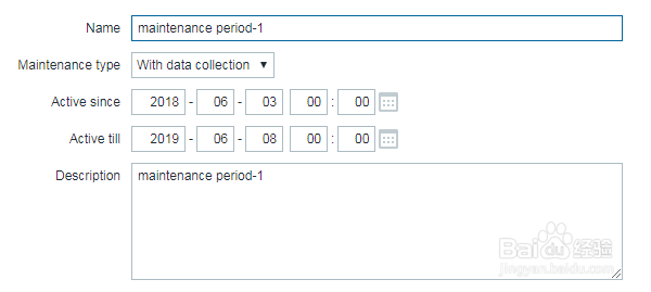 如何在zabbix中修改维护周期？