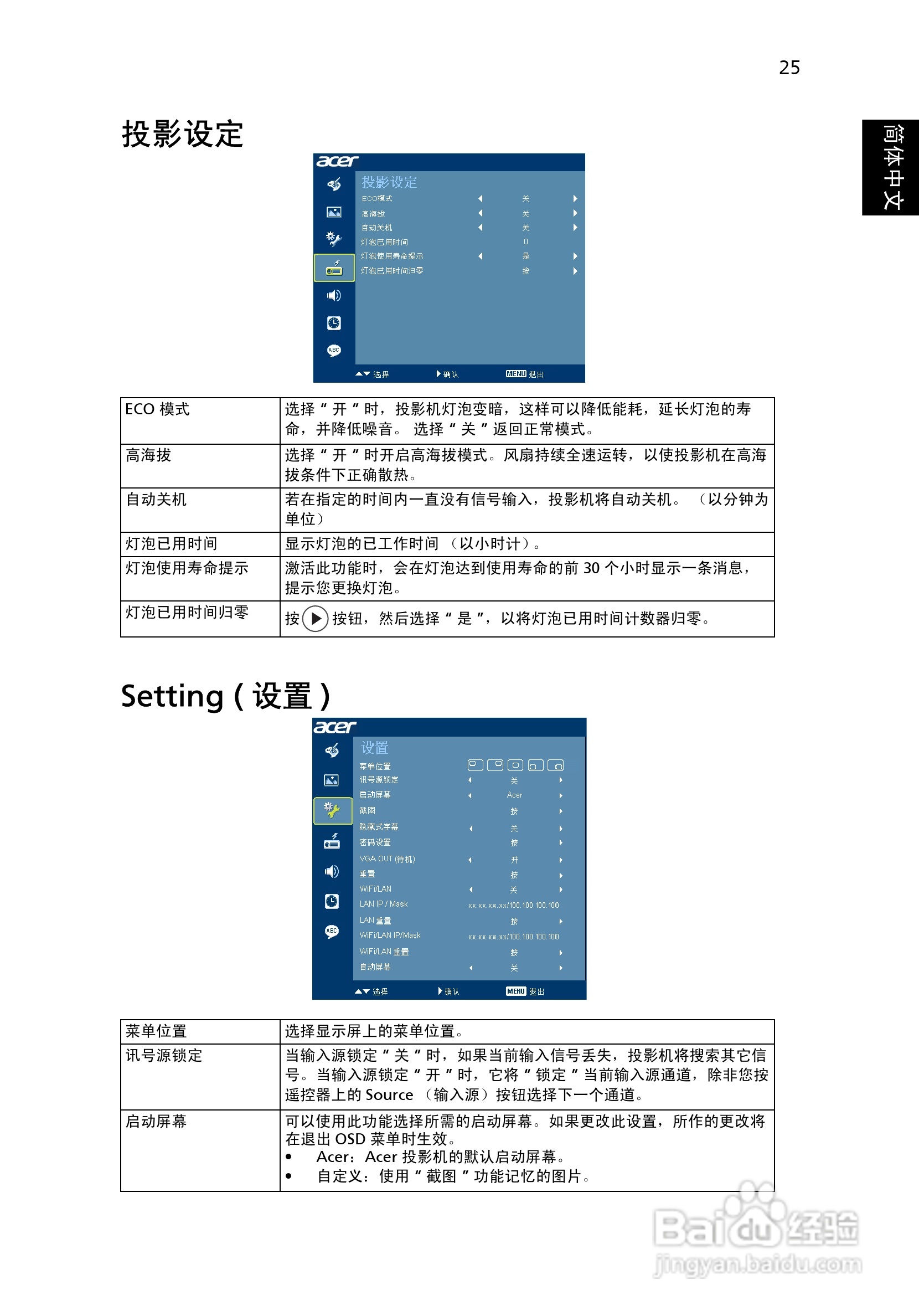 Acer P7203B投影机使用说明书:[4]