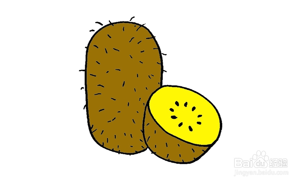 如何画一个好吃的猕猴桃？