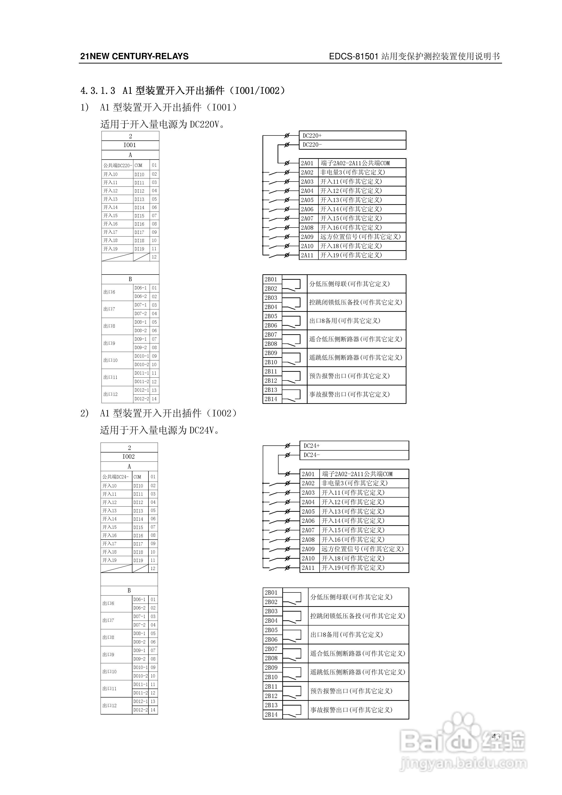 新世纪EDCS-81503站用变保护测控装置说明书:[5]