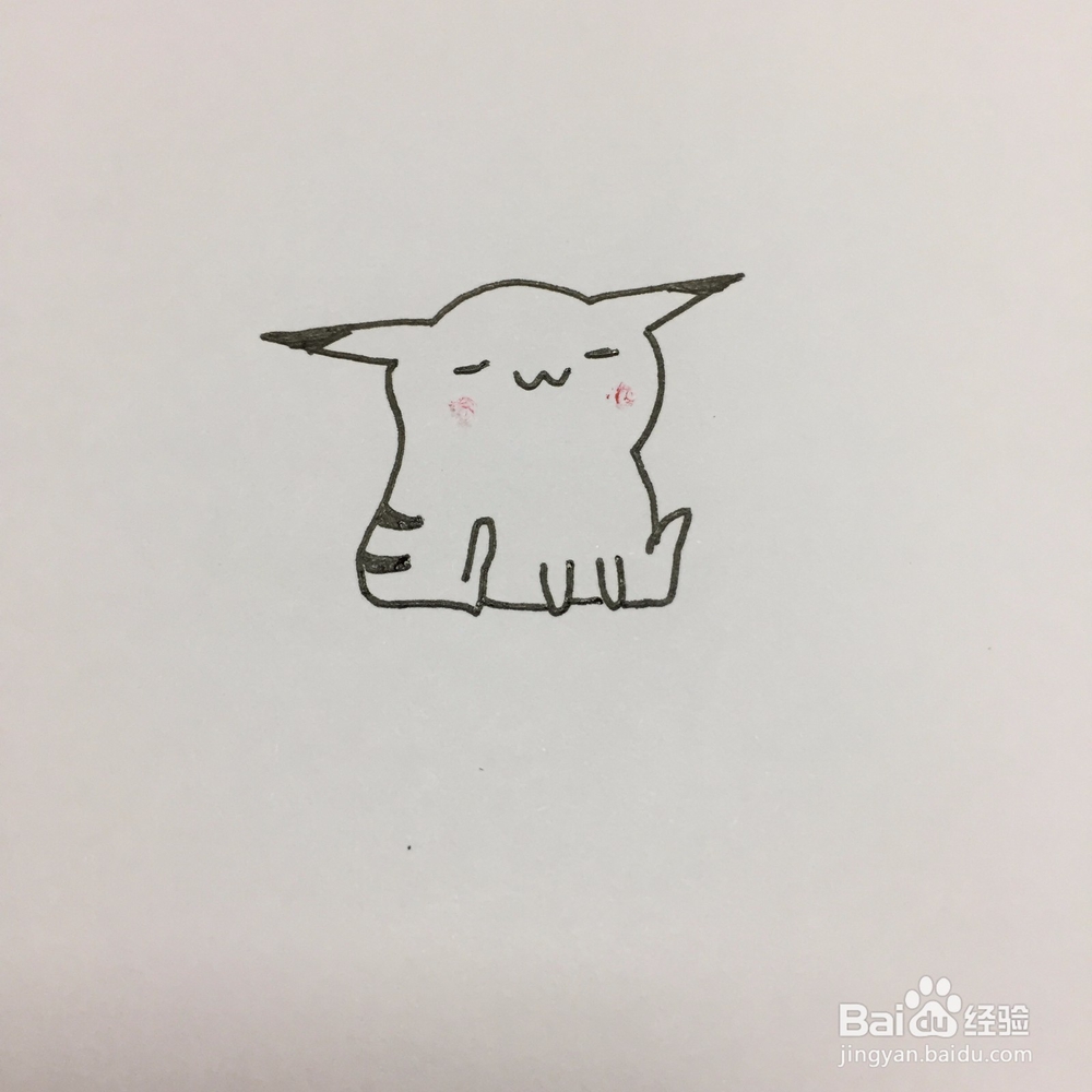 皮卡丘的简笔画