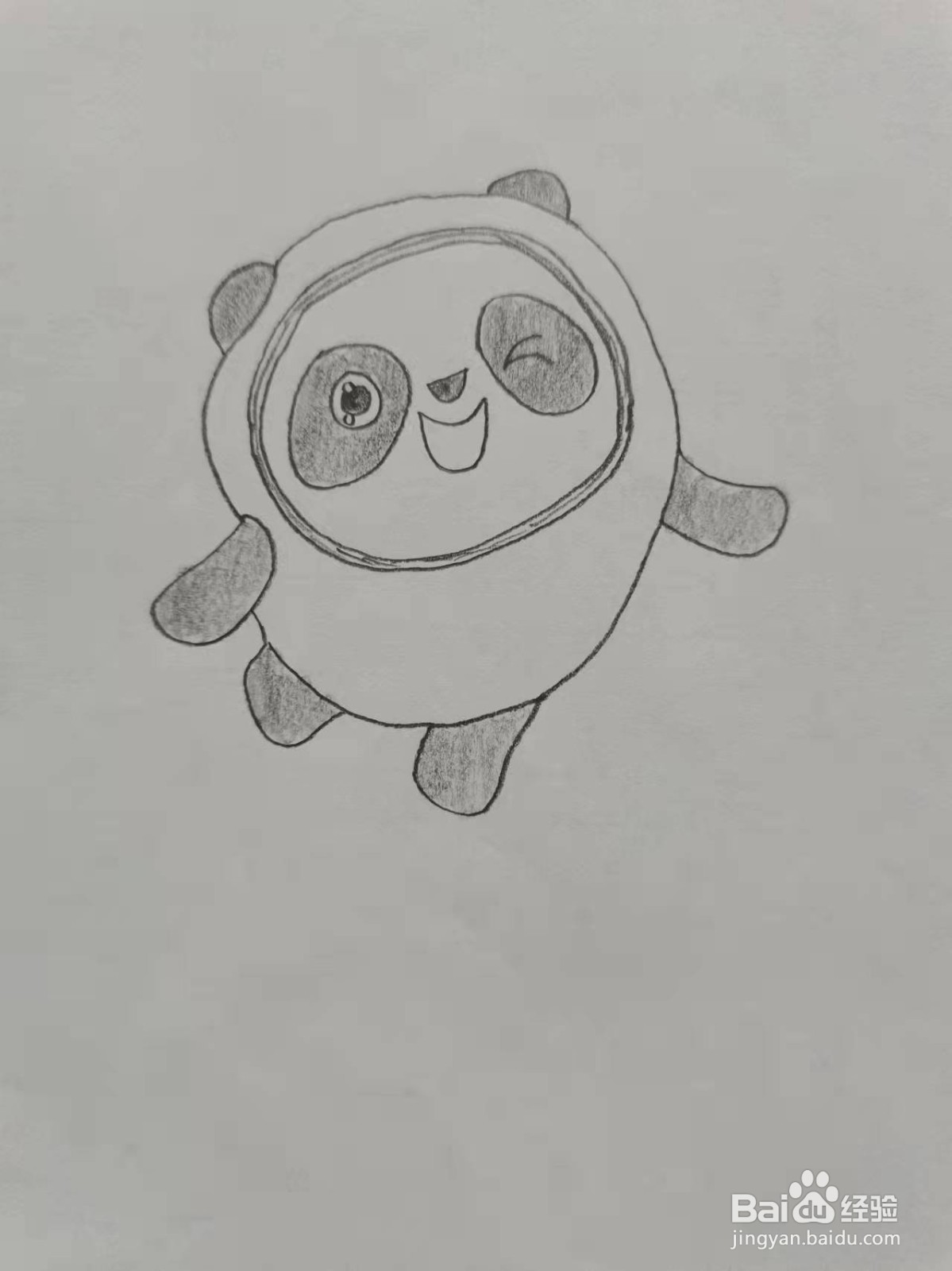 冰墩墩简笔画