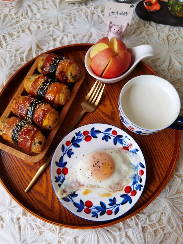 培根芝士饭团卷