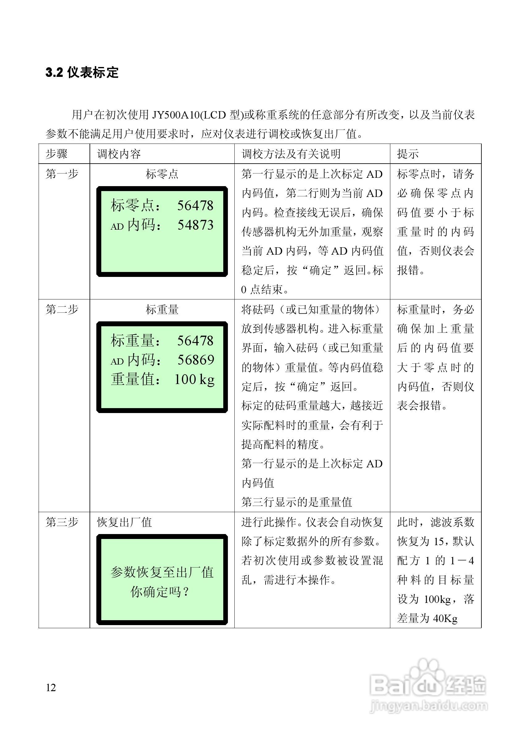 龙芯JY500A10配料定量控制器说明书:[2]