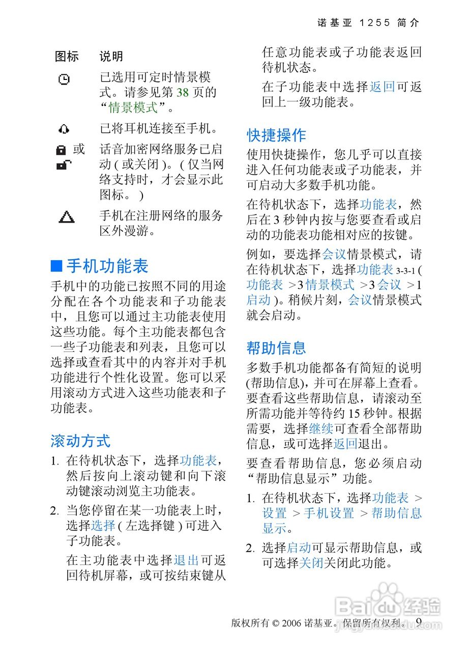 诺基亚1255手机使用说明书:[1]