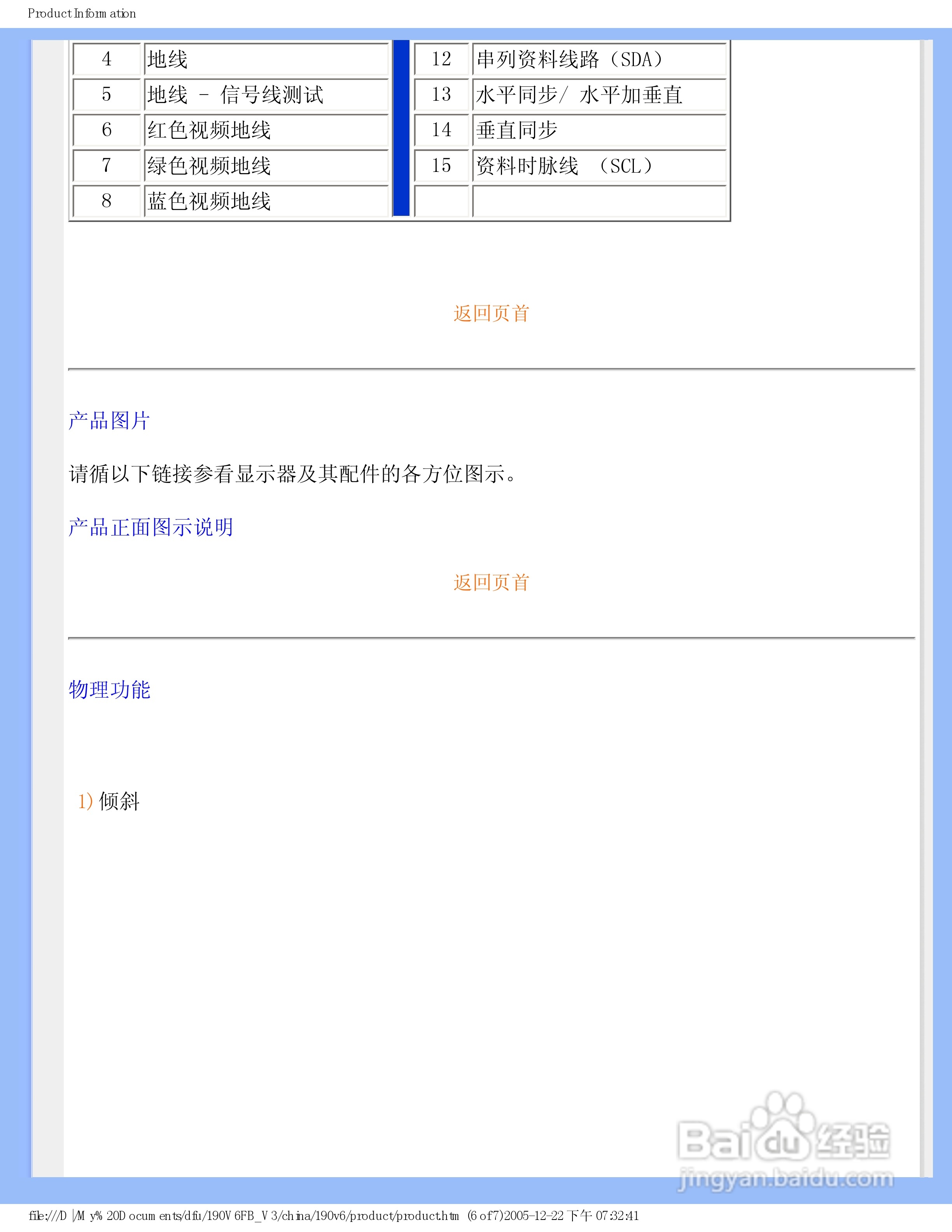 飞利浦190V6FB/93液晶显示器使用说明书:[2]
