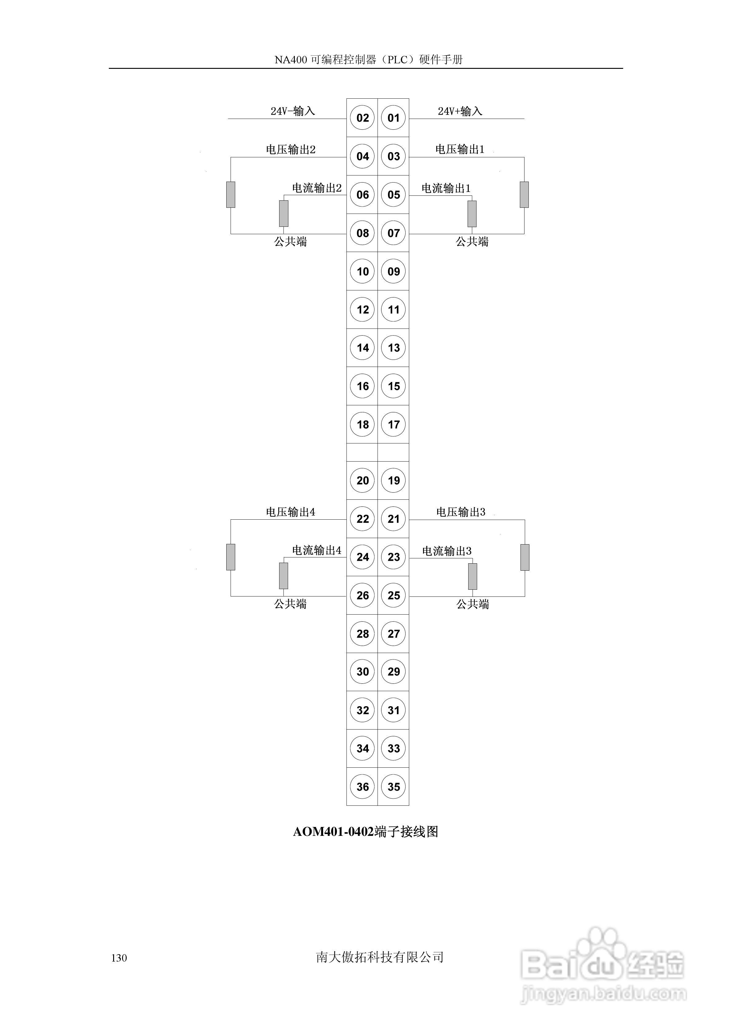 傲拓NA400可编程控制器硬件手册V1.8:[14]