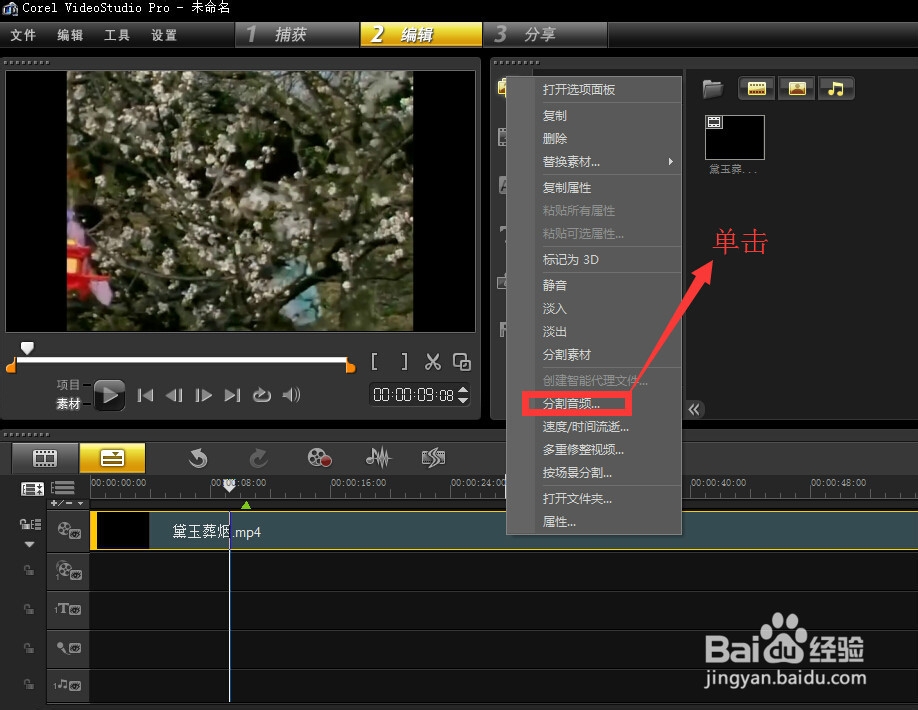 会声会影技巧[3]：视频分割音频