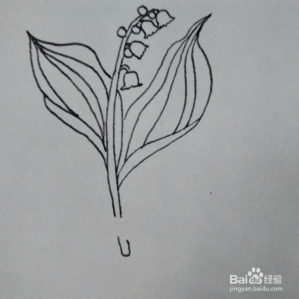 如何画拿着一颗植物花的手卡通简笔画