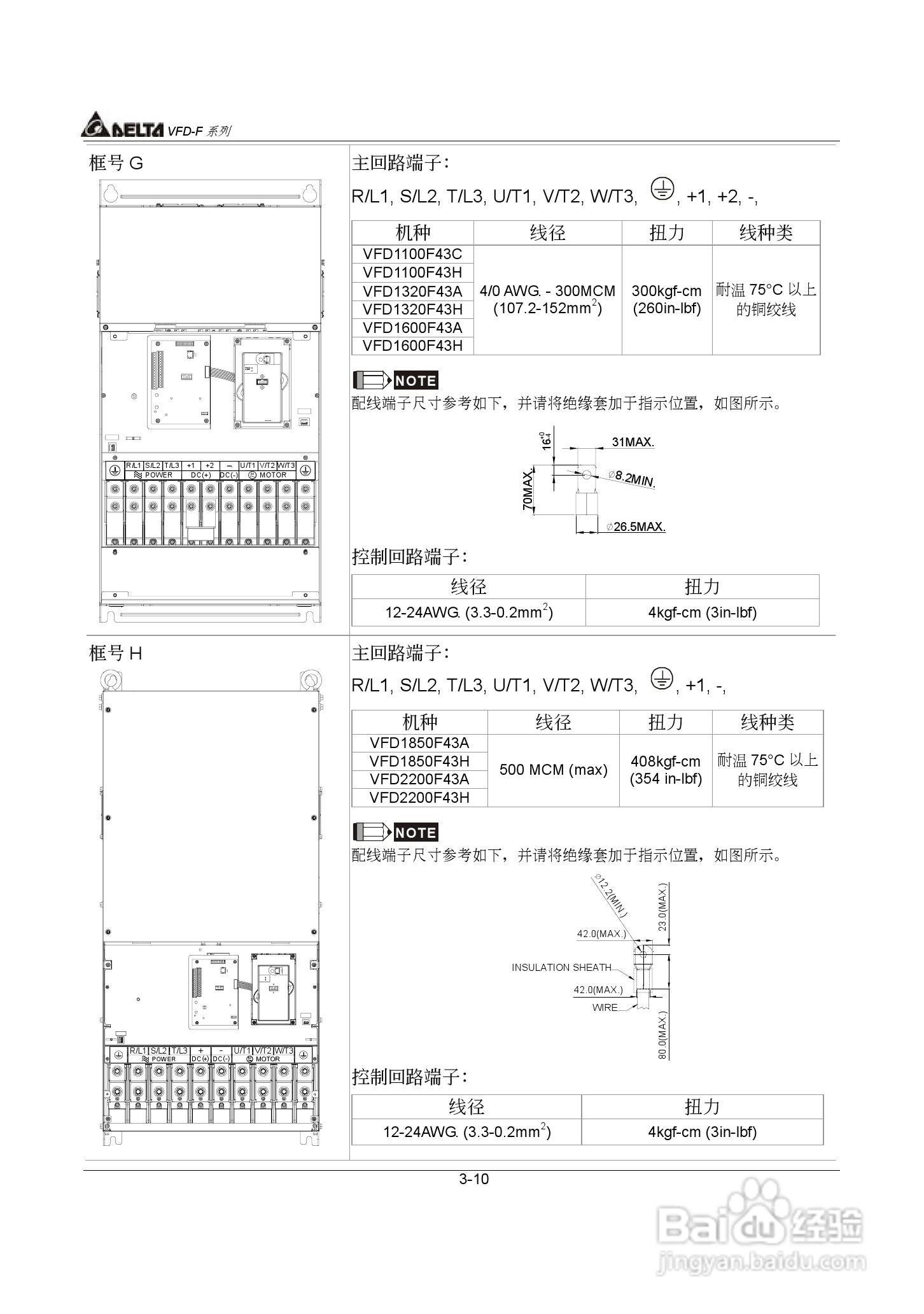 台达风机水泵专用型交流电机驱动器VFD-F系列说明书:[3]