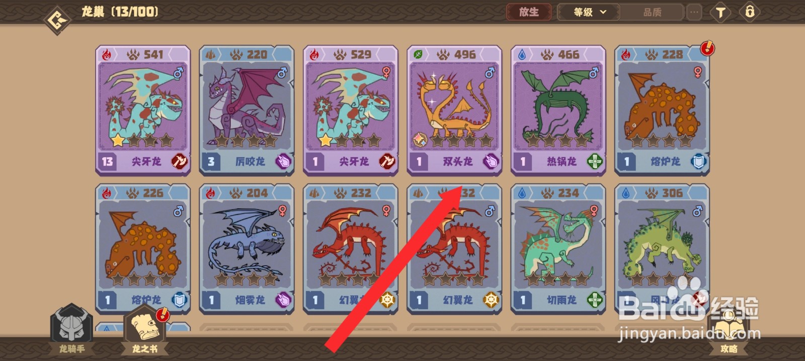 驯龙高手旅程如何放生双头龙