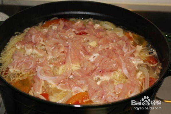 面食料理之香肠鸡肉意大利细面