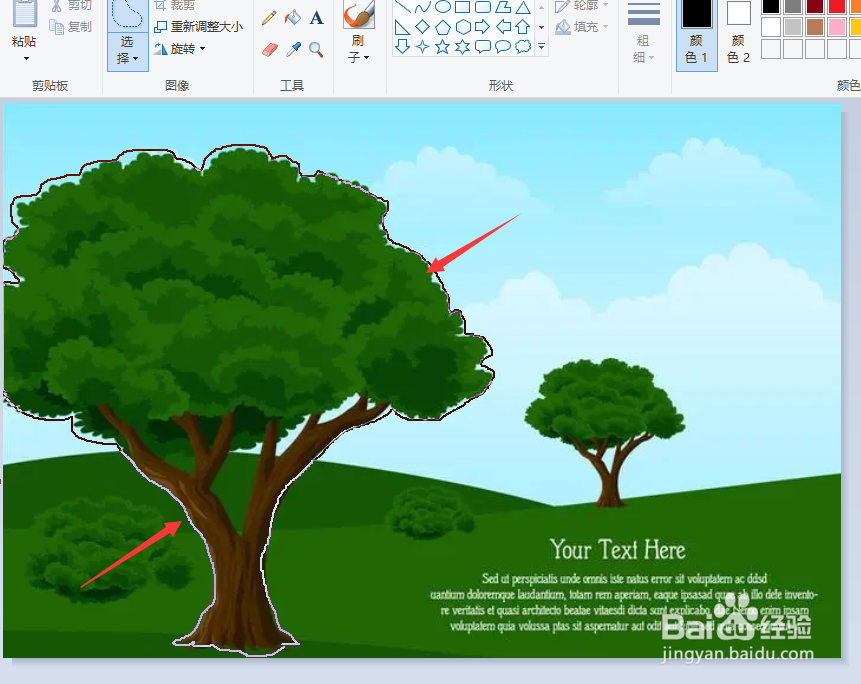 怎么借助Win10画图工具抠图换背景