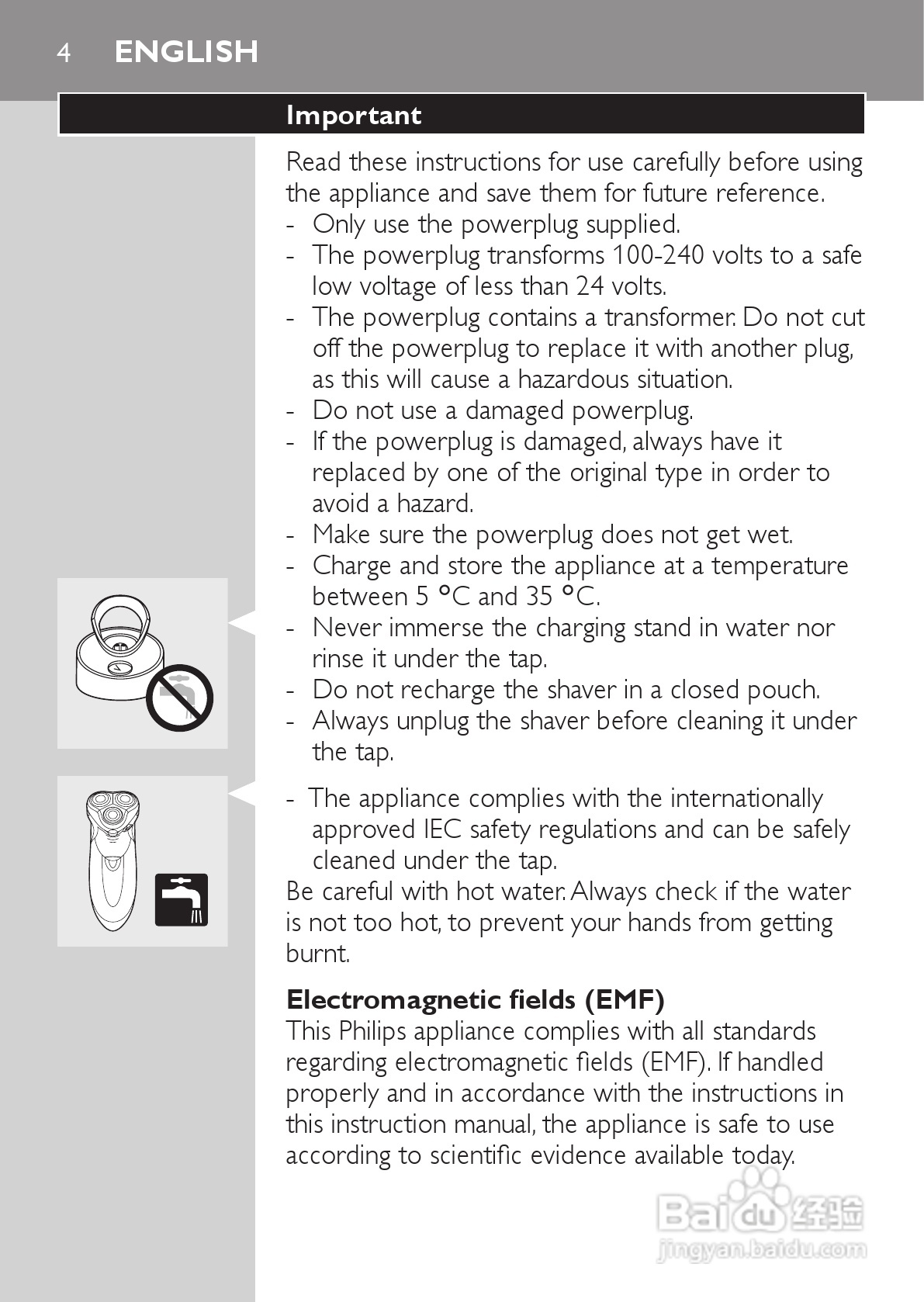 PHILIPS HQ9190剃须刀说明书:[1]