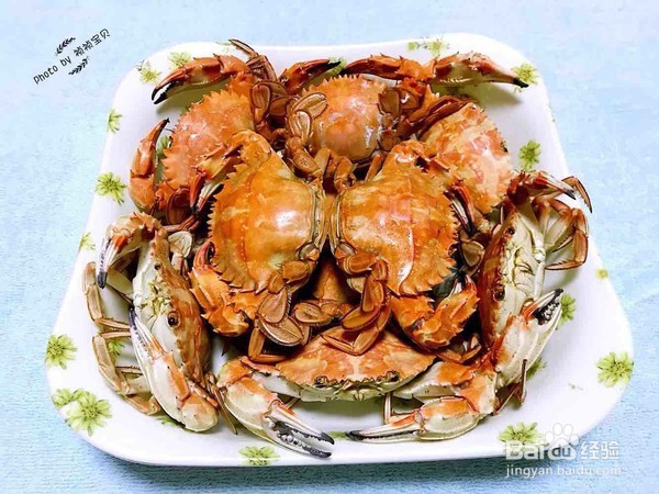 极其美味的清蒸花盖蟹