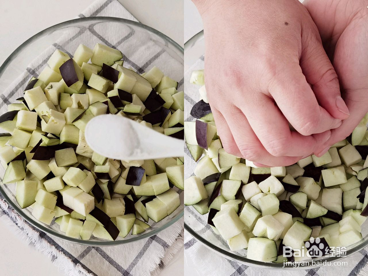 茄子肉丁打卤面的做法