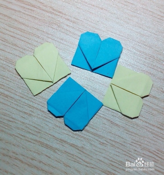 用纸折爱心书签、小装饰品