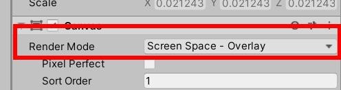 unity中space-overlay的sort order属性如何设置