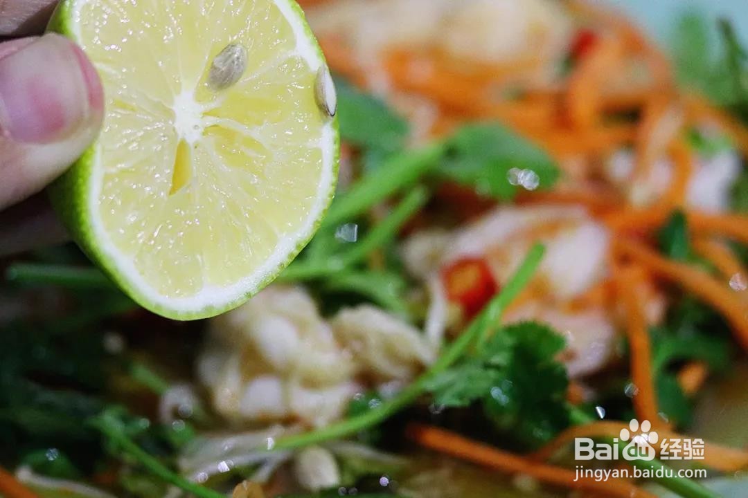 捞汁拌虾仁的做法