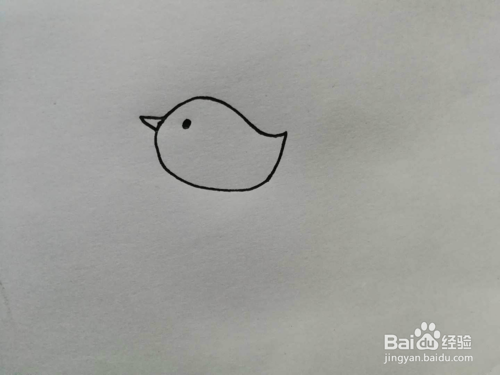 简笔画飞翔着的小鸟