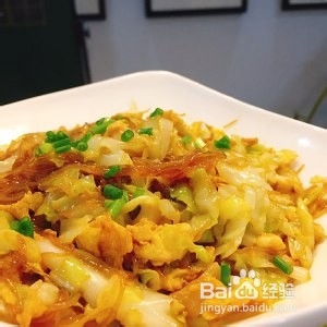 卷心菜粉丝炒鸡蛋的美味做法