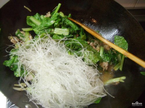 肉末粉丝小白菜