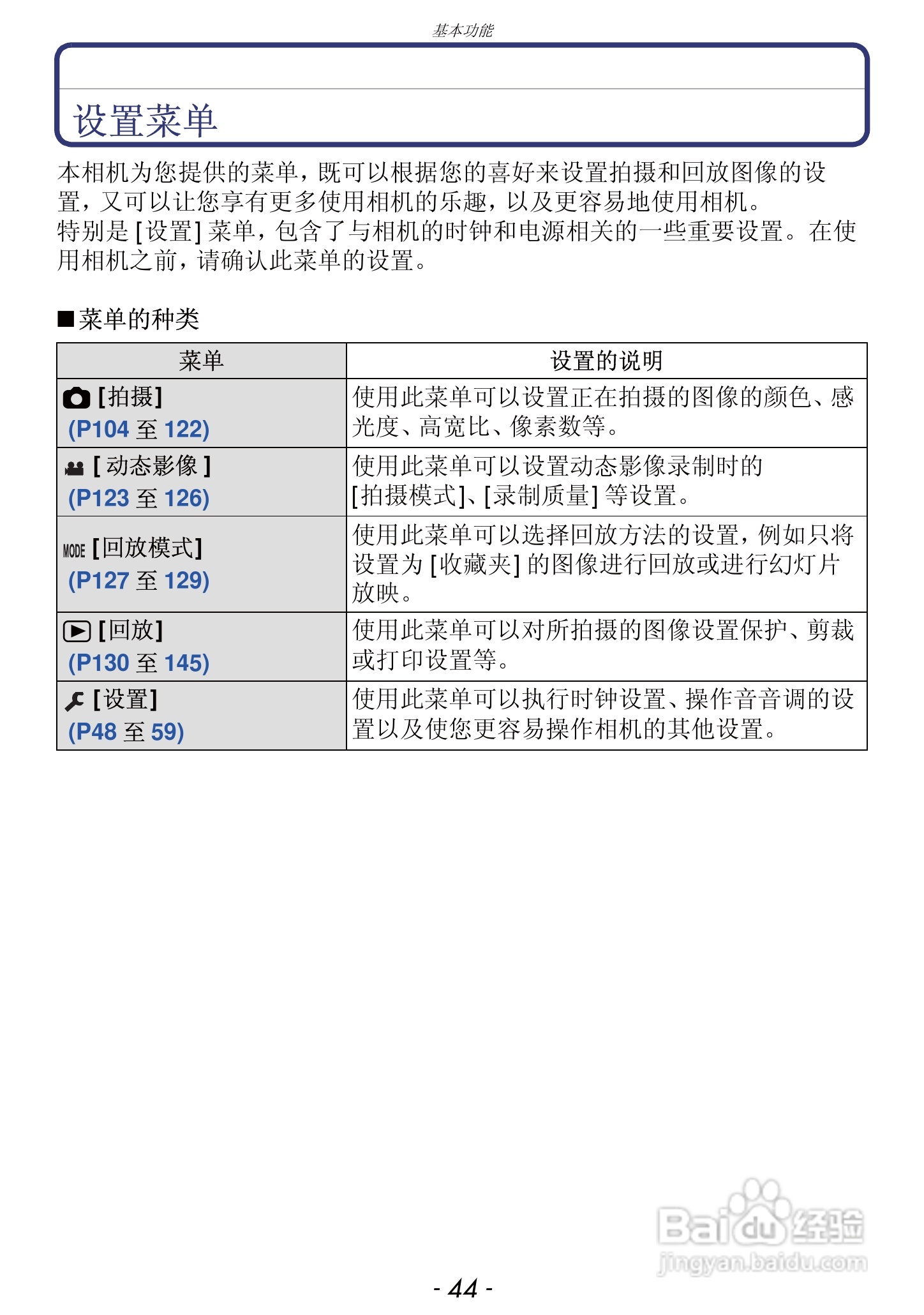 松下DMC-FZ47GK数码相机使用说明书:[5]