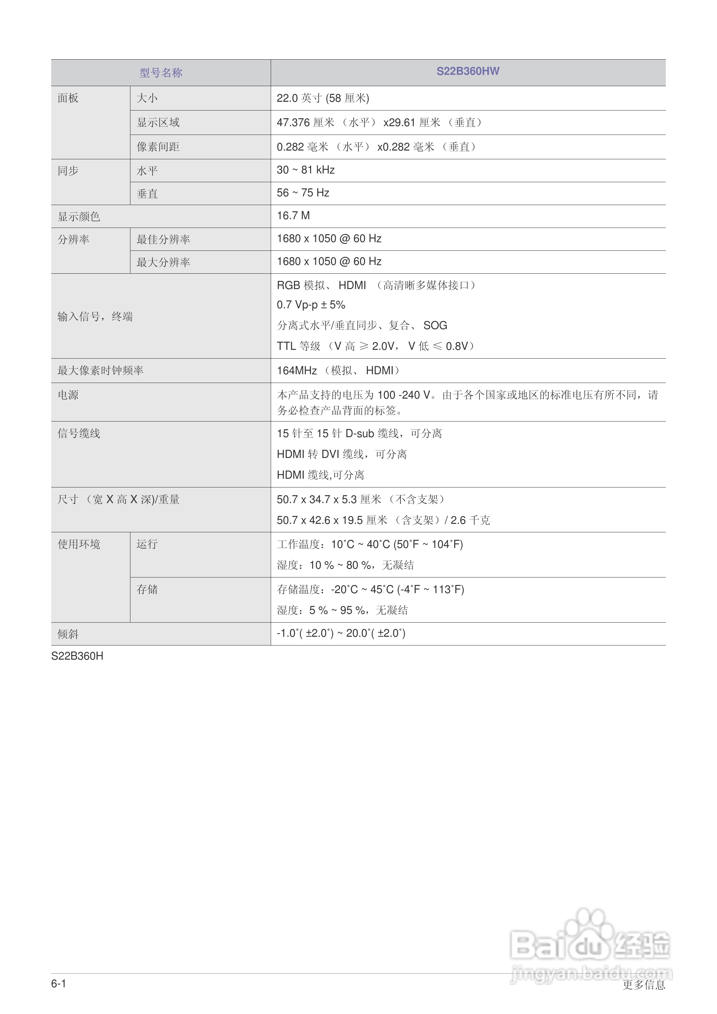 三星S22B360H液晶显示器使用说明书:[5]