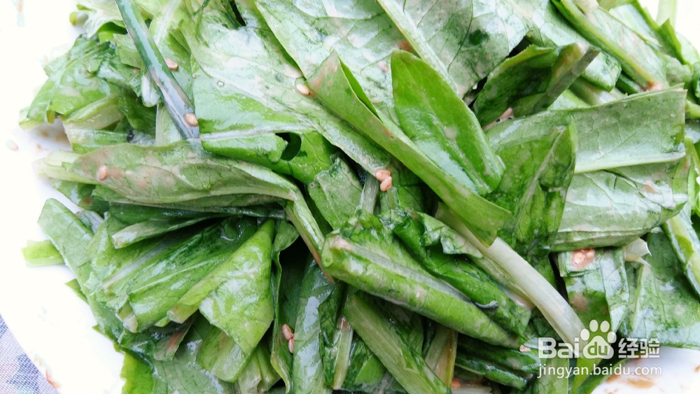 简单又有营养的凉菜:麻酱油麦菜