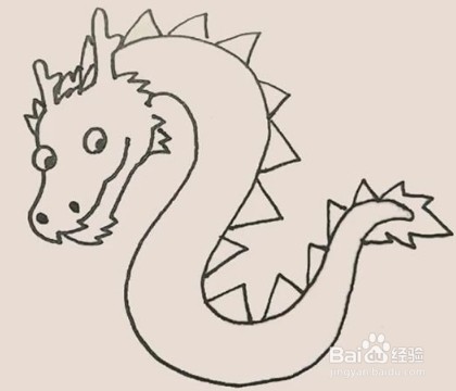 怎么画出卡通版的中国龙？