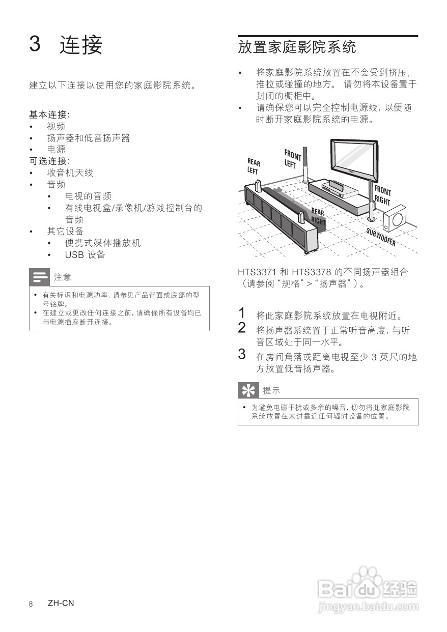 Philip飞利浦HTS3378家庭影院说明书:[1]
