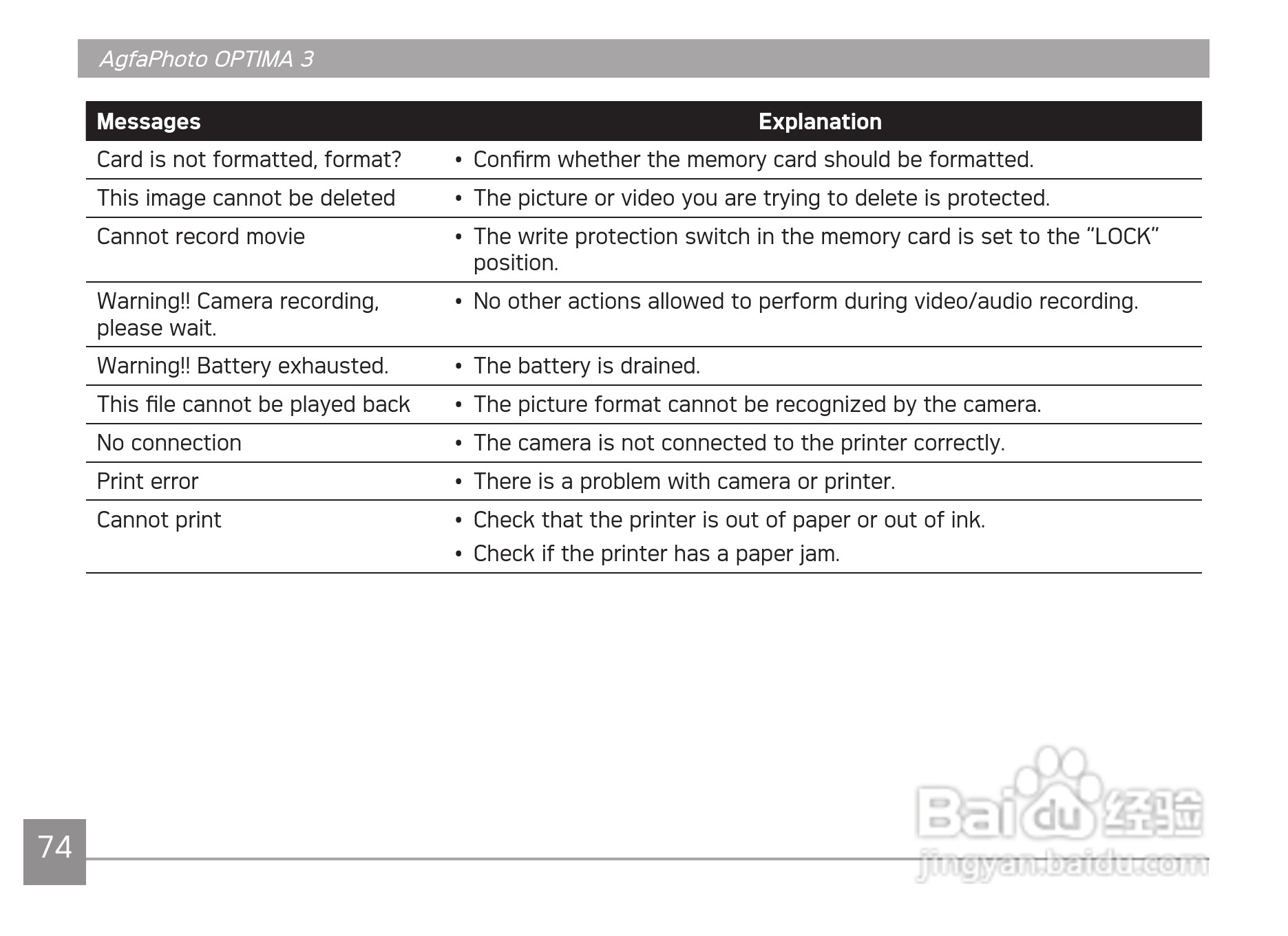 爱克发AgfaPhoto OPTIMA 3数码相机使用说明书:[8]