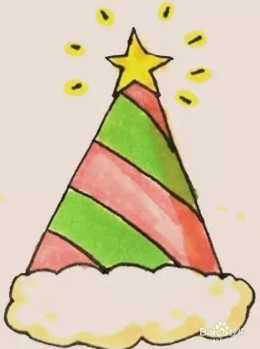 圣诞帽简笔画