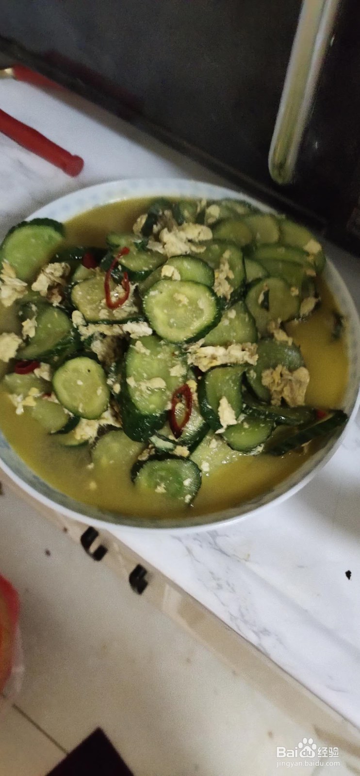 黄瓜炒鸡蛋的制作方式