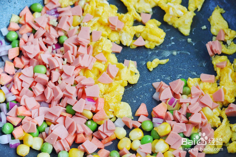 懒人菜谱粒粒分明虾仁蛋炒饭的做法