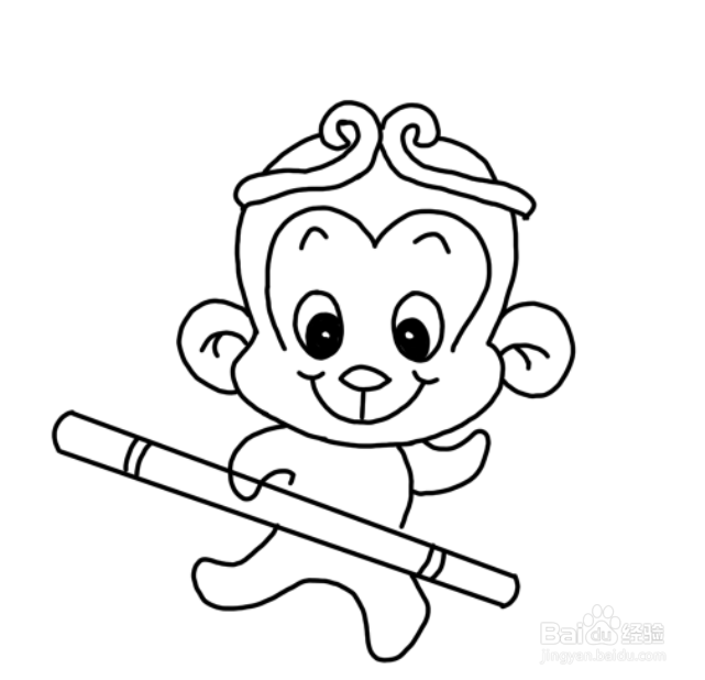 卡通孙悟空的简笔画