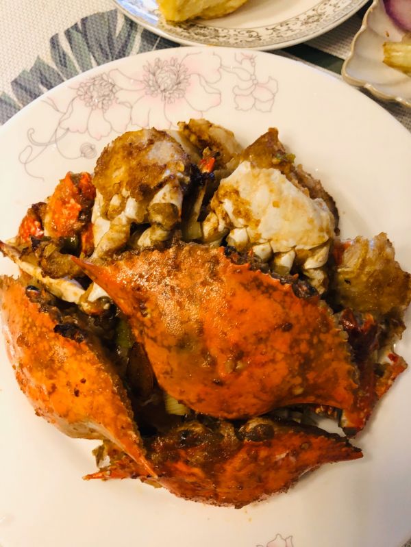 爆炒梭子蟹年糕