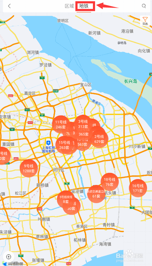蘑菇租房怎么在地图上找房