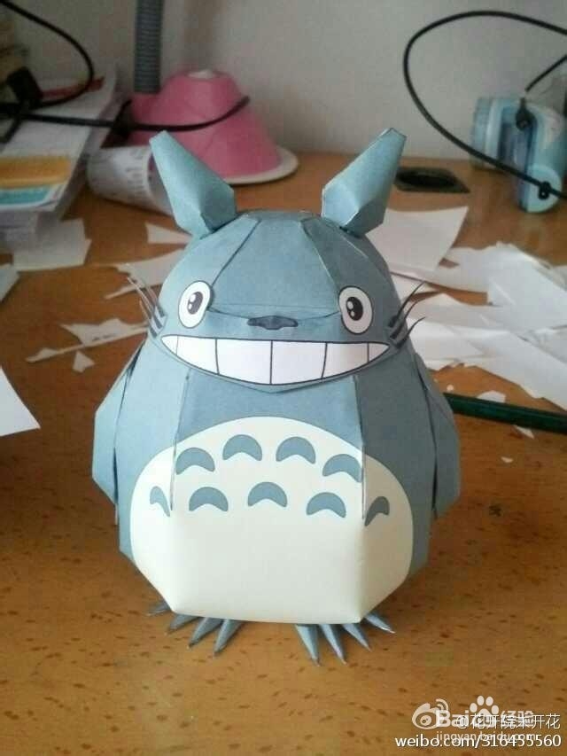 如何制作3D纸模龙猫