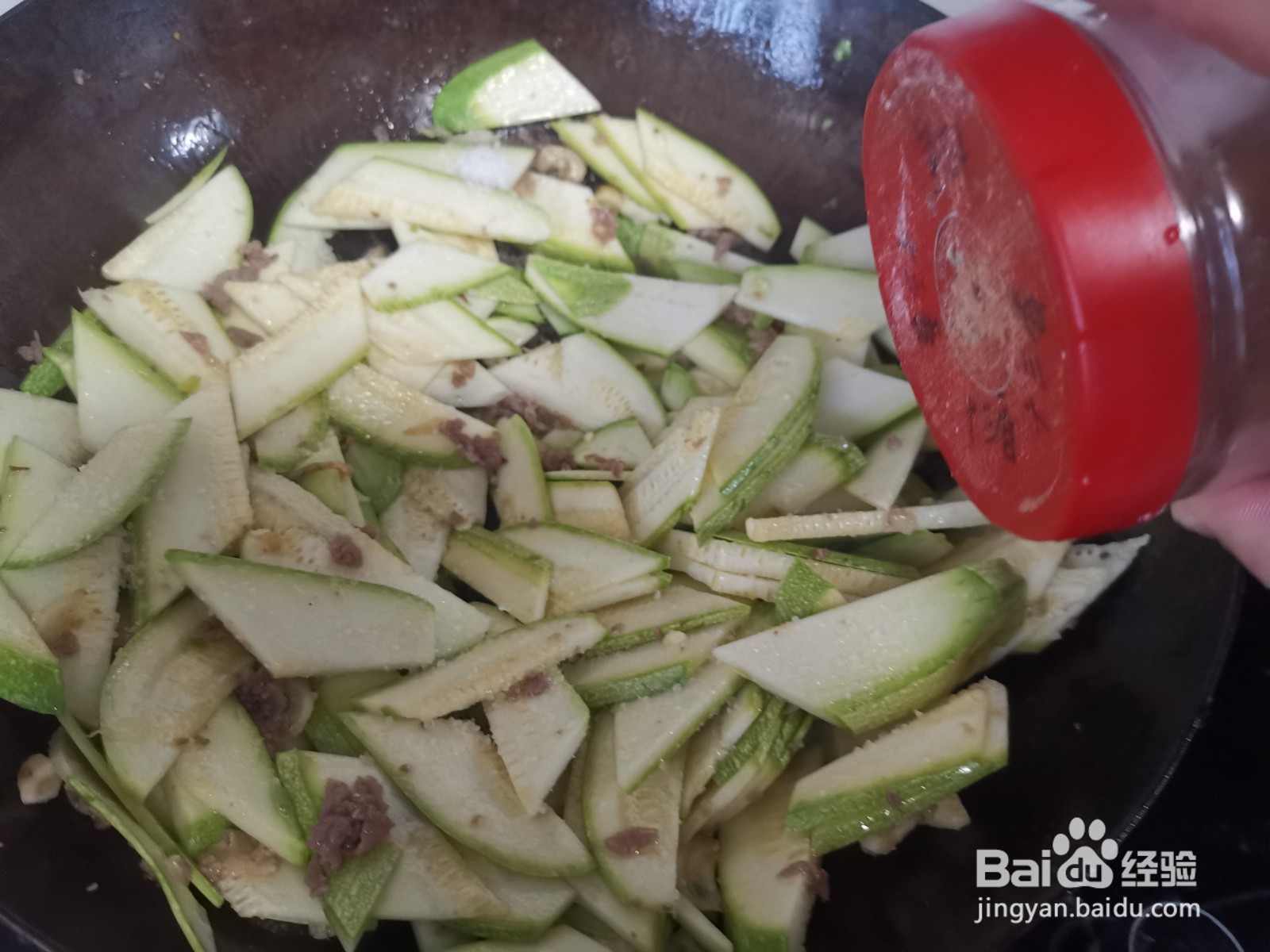 肉末蒜丁炒西葫芦